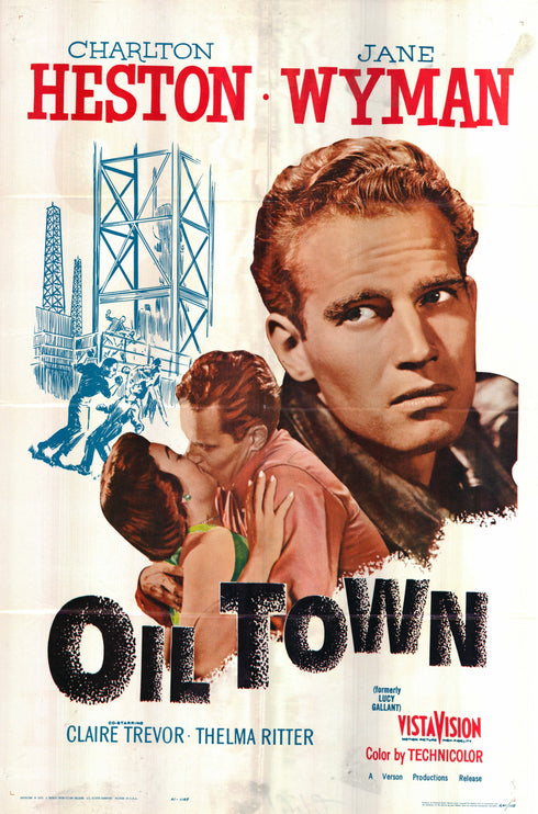 oil town 1961R one sheet poster folded